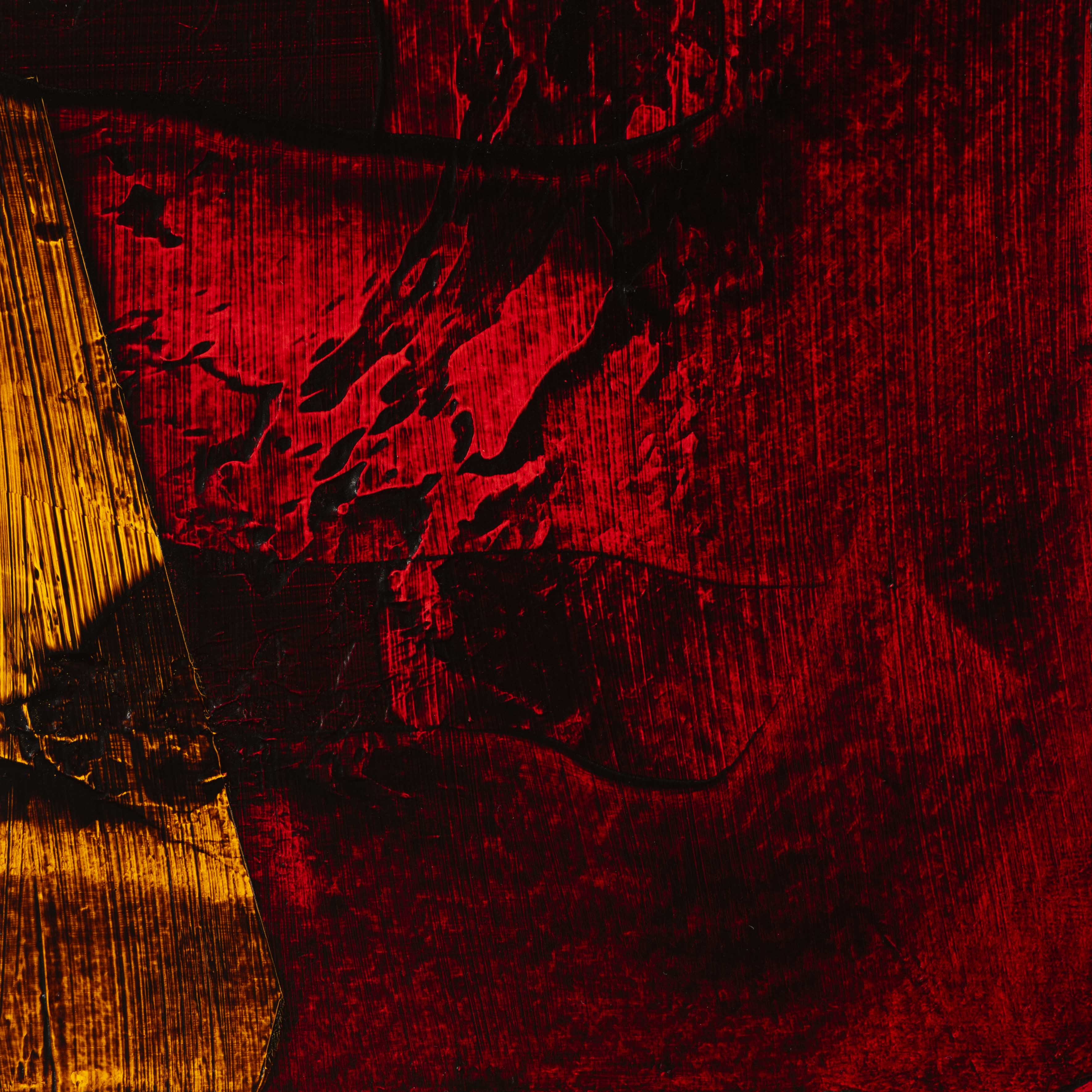 Acrylique, Brou de noix, vernis sur carton bois 20 x 20