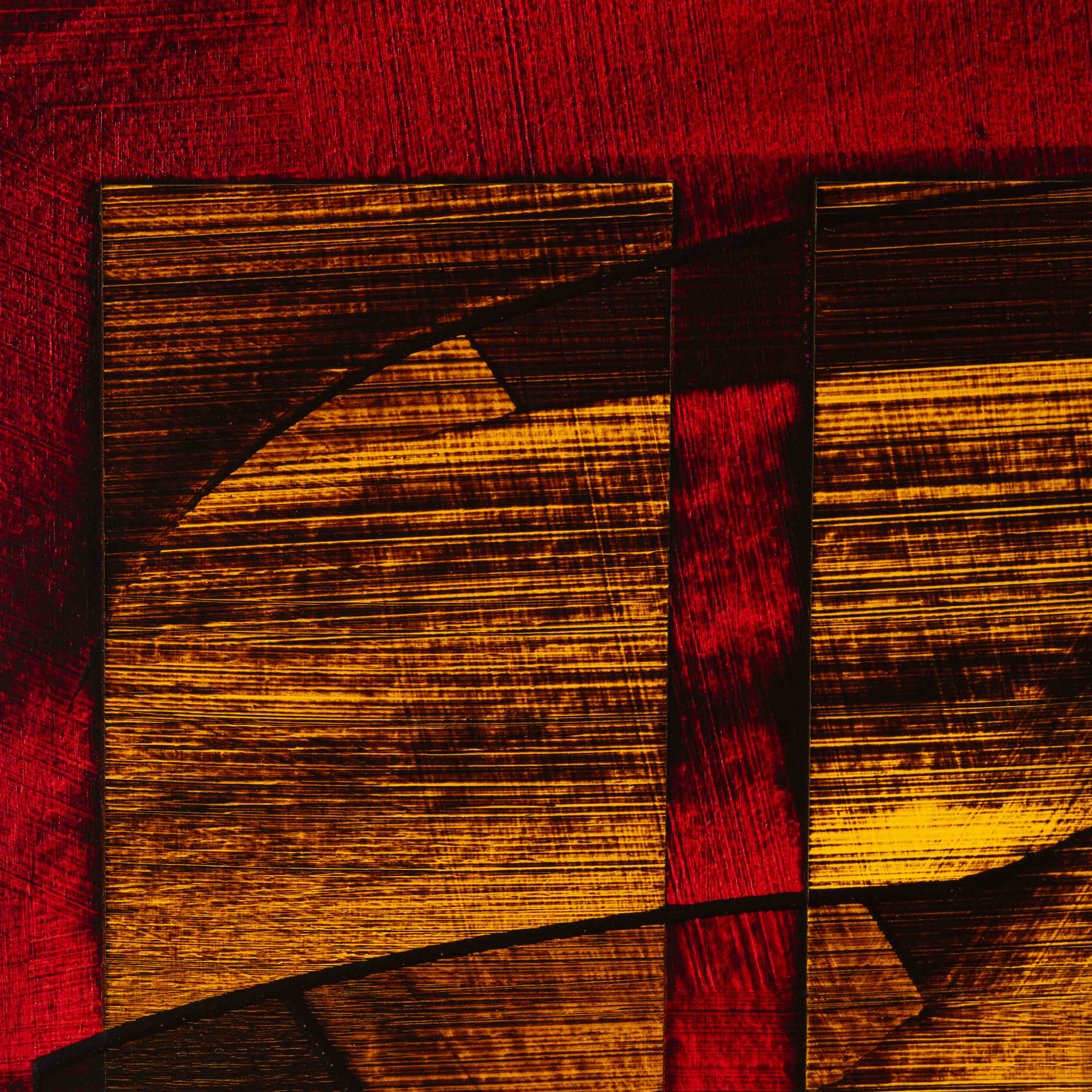 Acrylique, Brou de noix, vernis sur carton bois 20 x 20