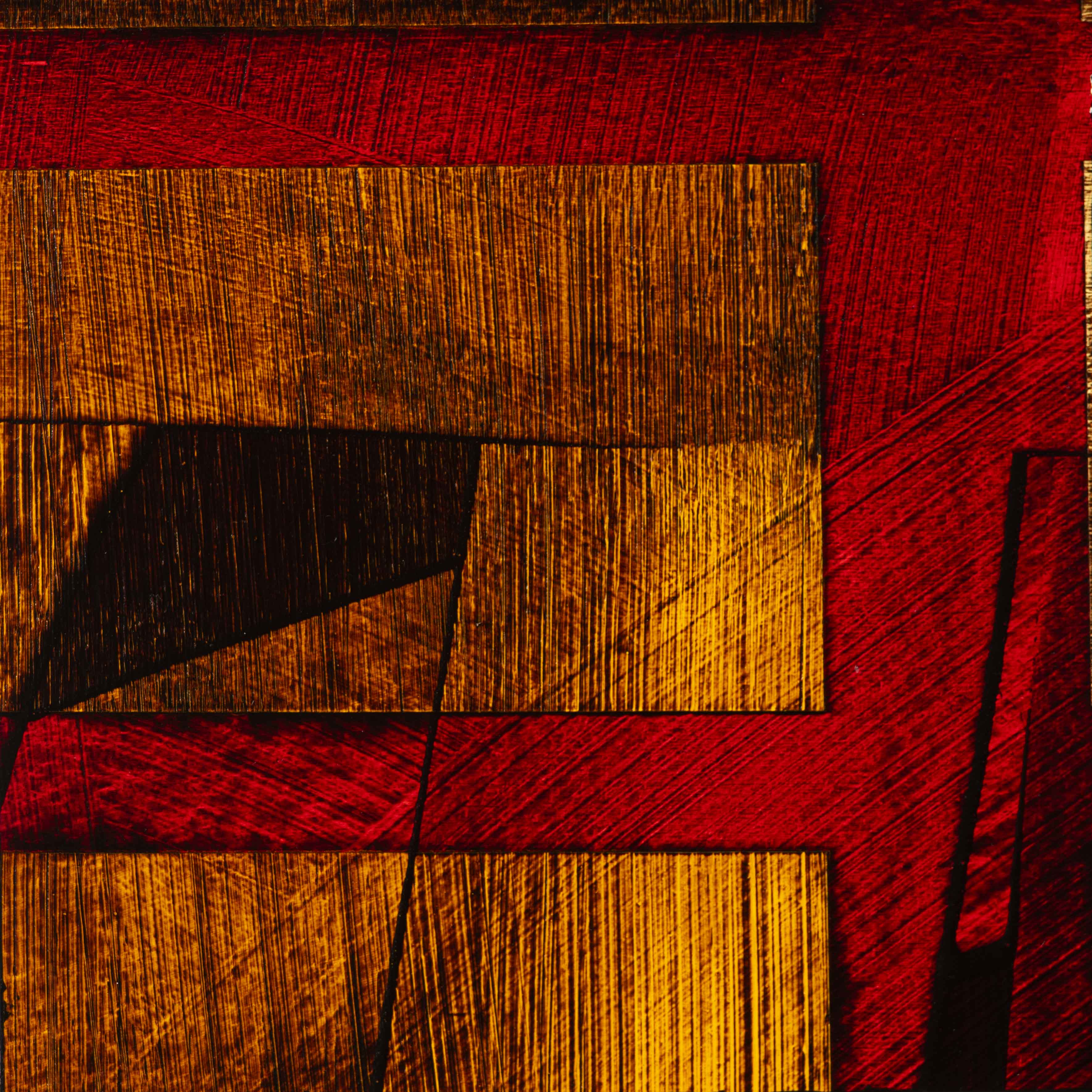 Acrylique, Brou de noix, vernis sur carton bois 20 x 20