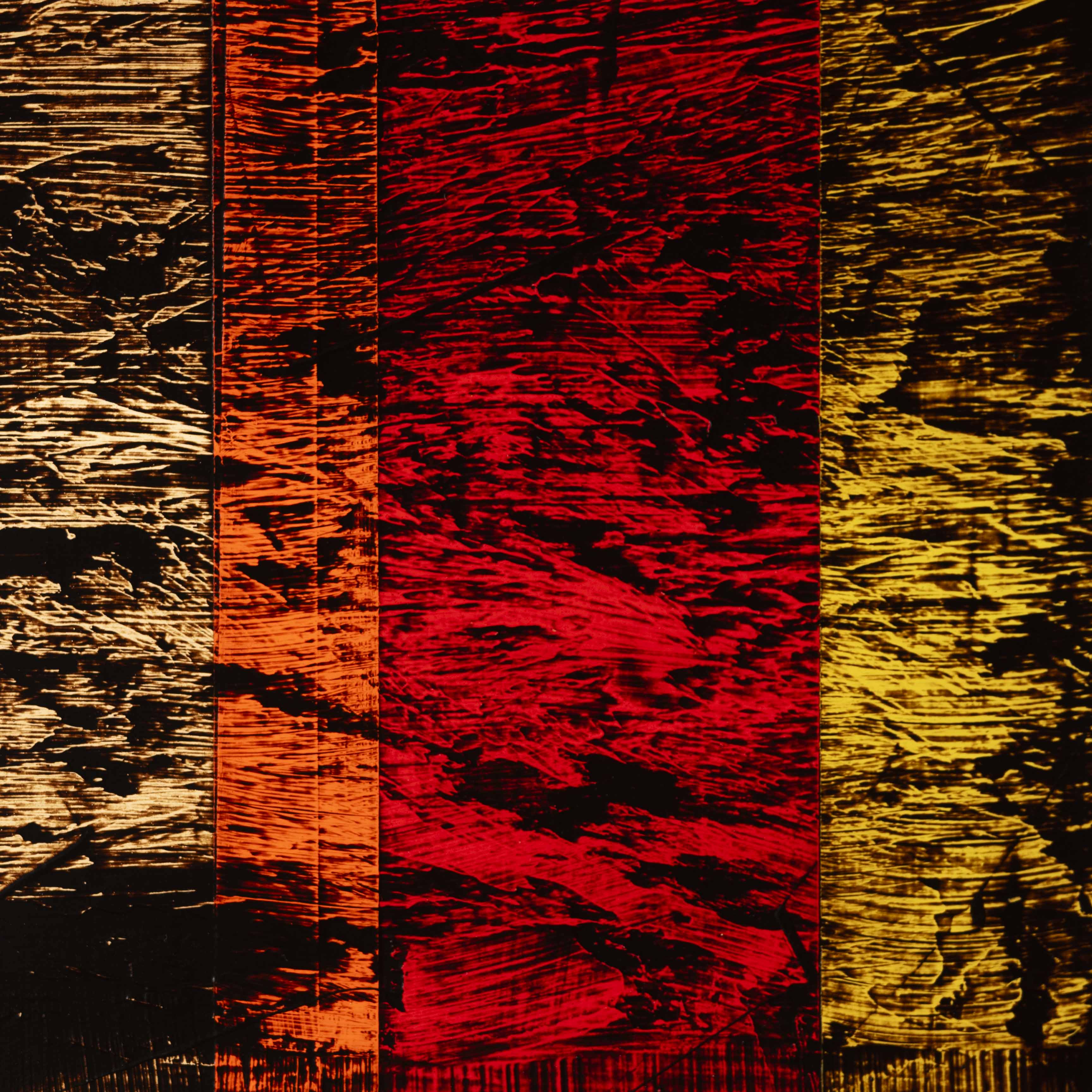 Acrylique, Brou de noix, vernis sur carton bois 20 x 20