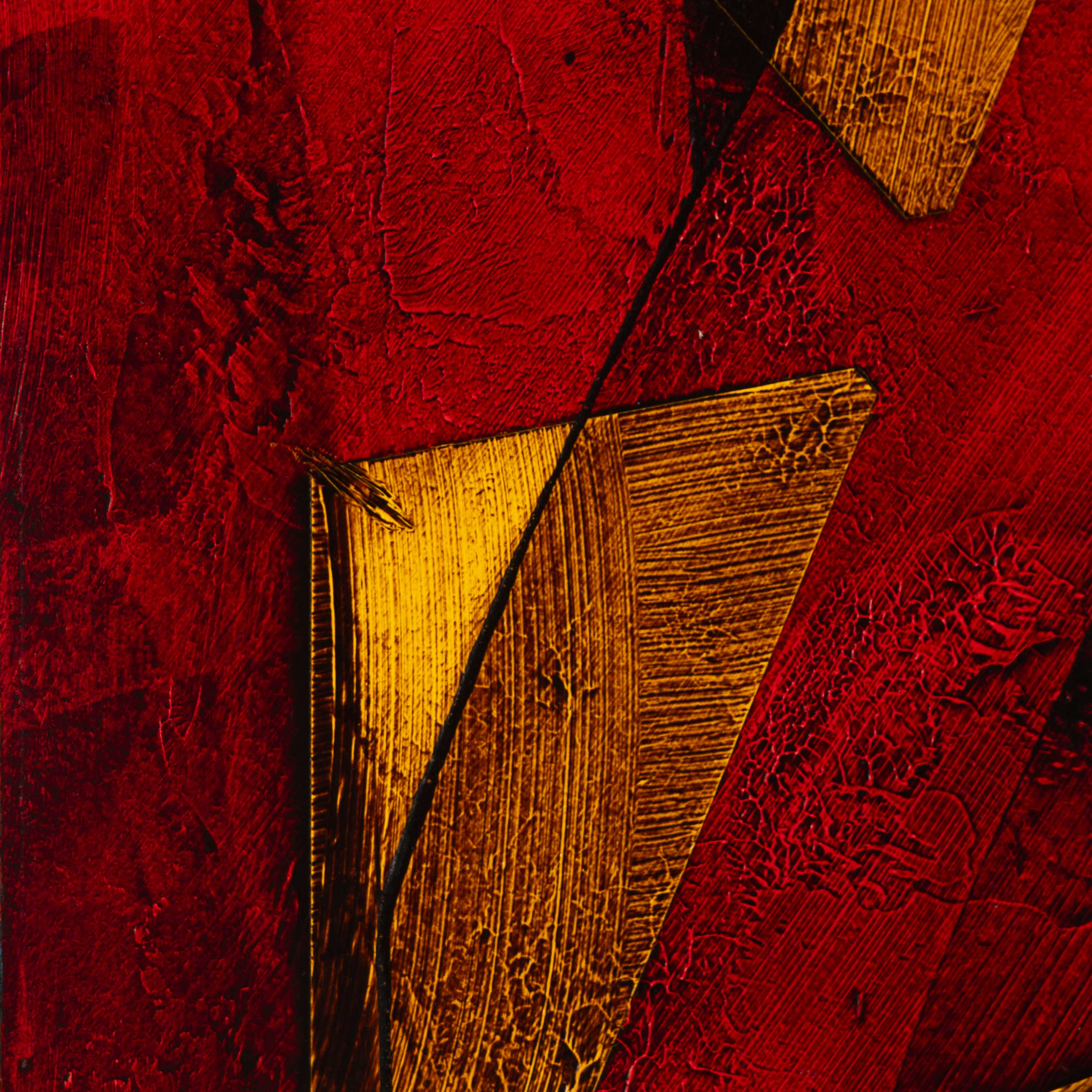 Acrylique, Brou de noix, vernis sur carton bois 20 x 20