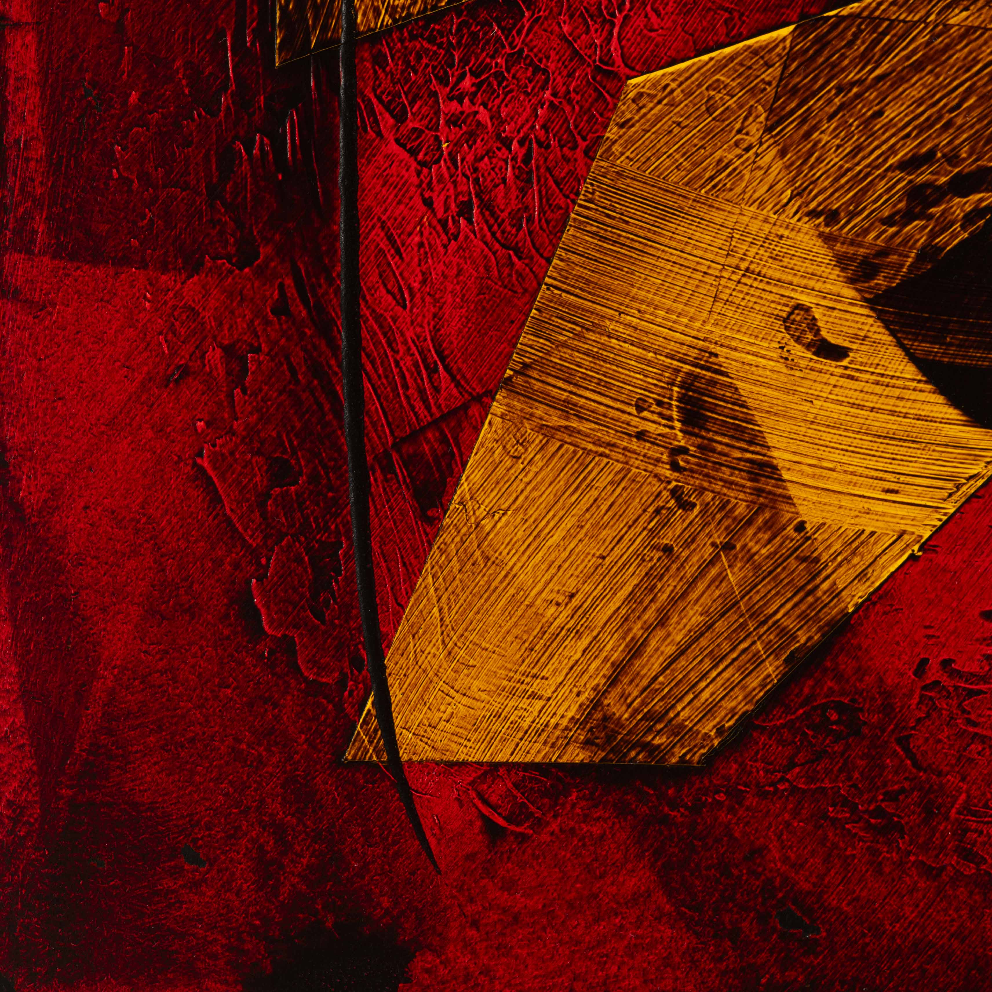 Acrylique, Brou de noix, vernis sur carton bois 20 x 20