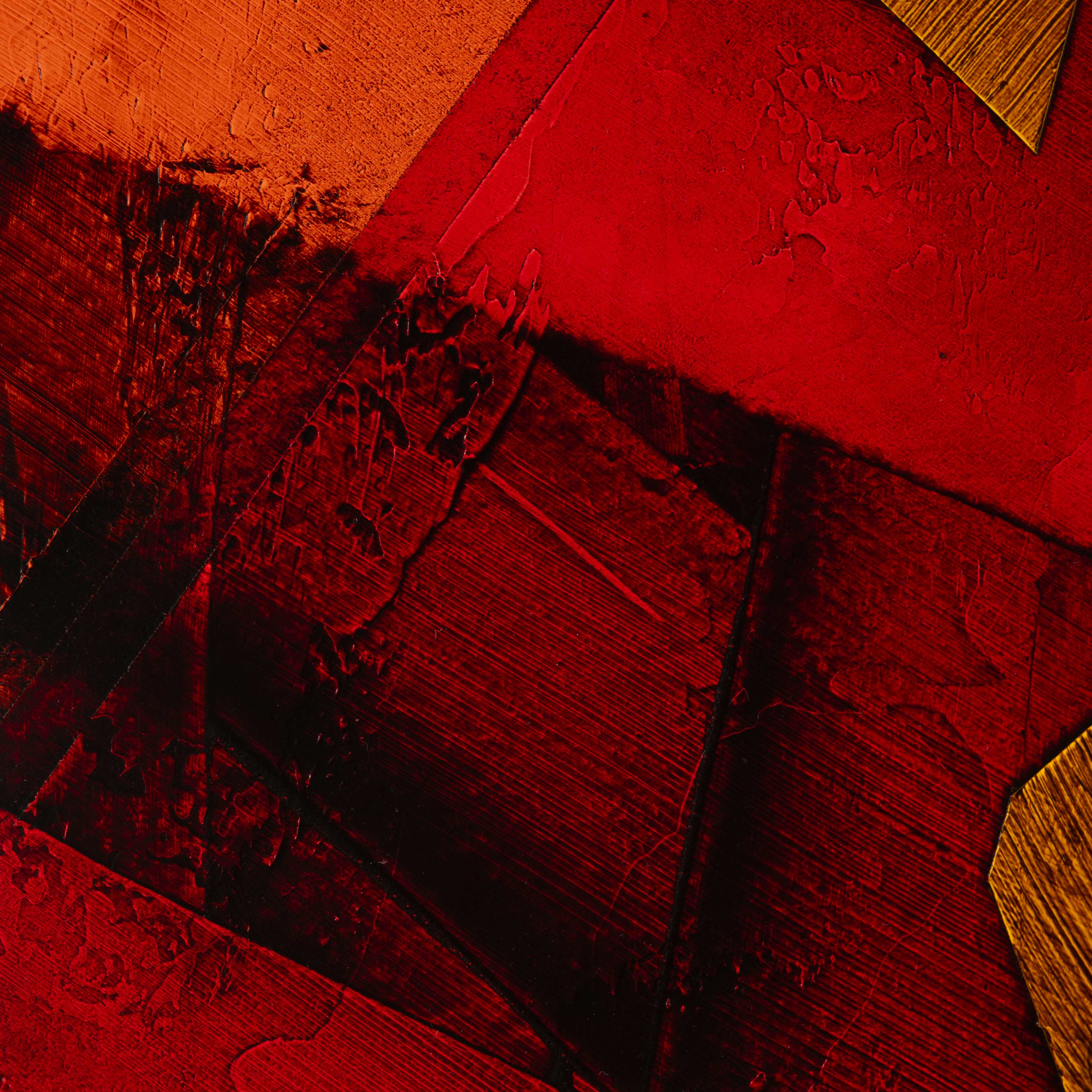 Acrylique, Brou de noix, vernis sur carton bois 20 x 20