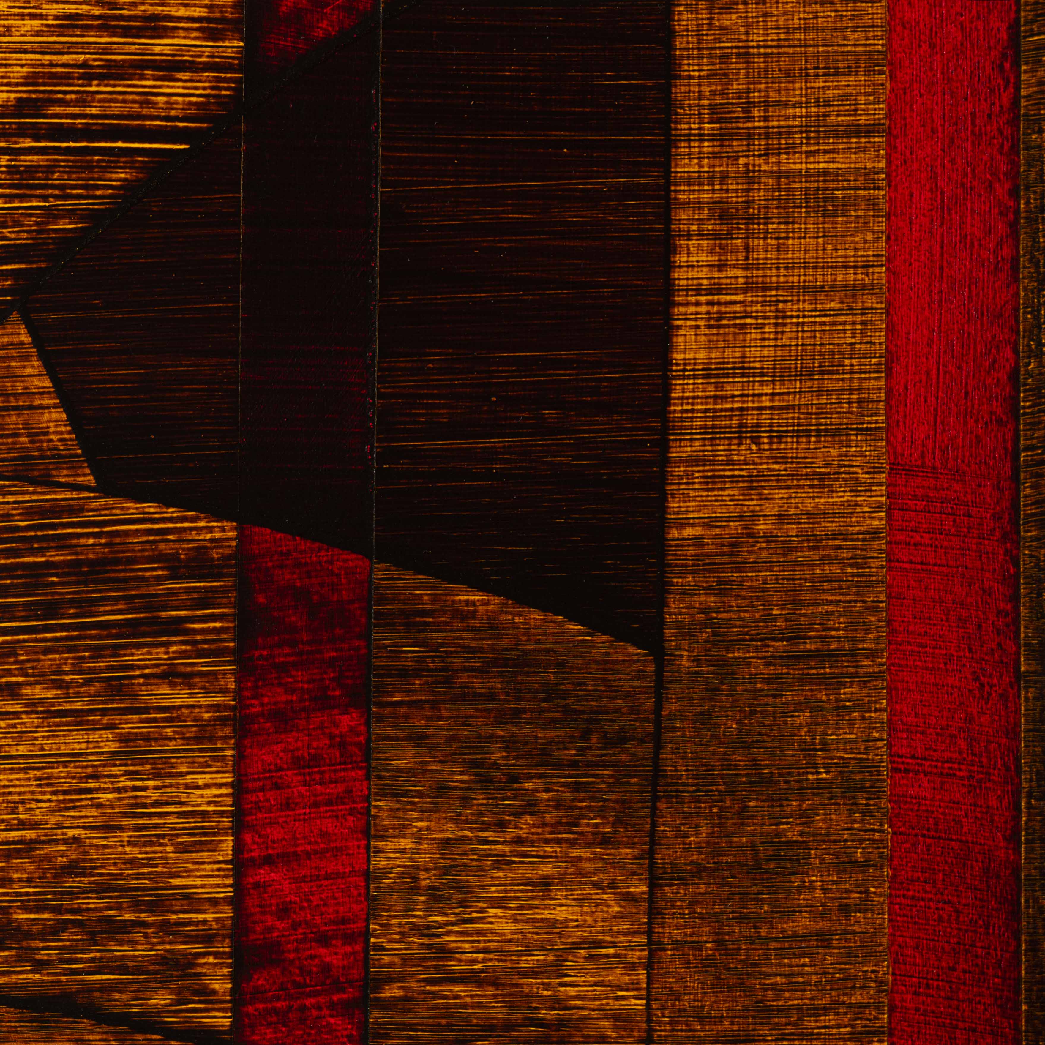 Acrylique, Brou de noix, vernis sur carton bois 20 x 20