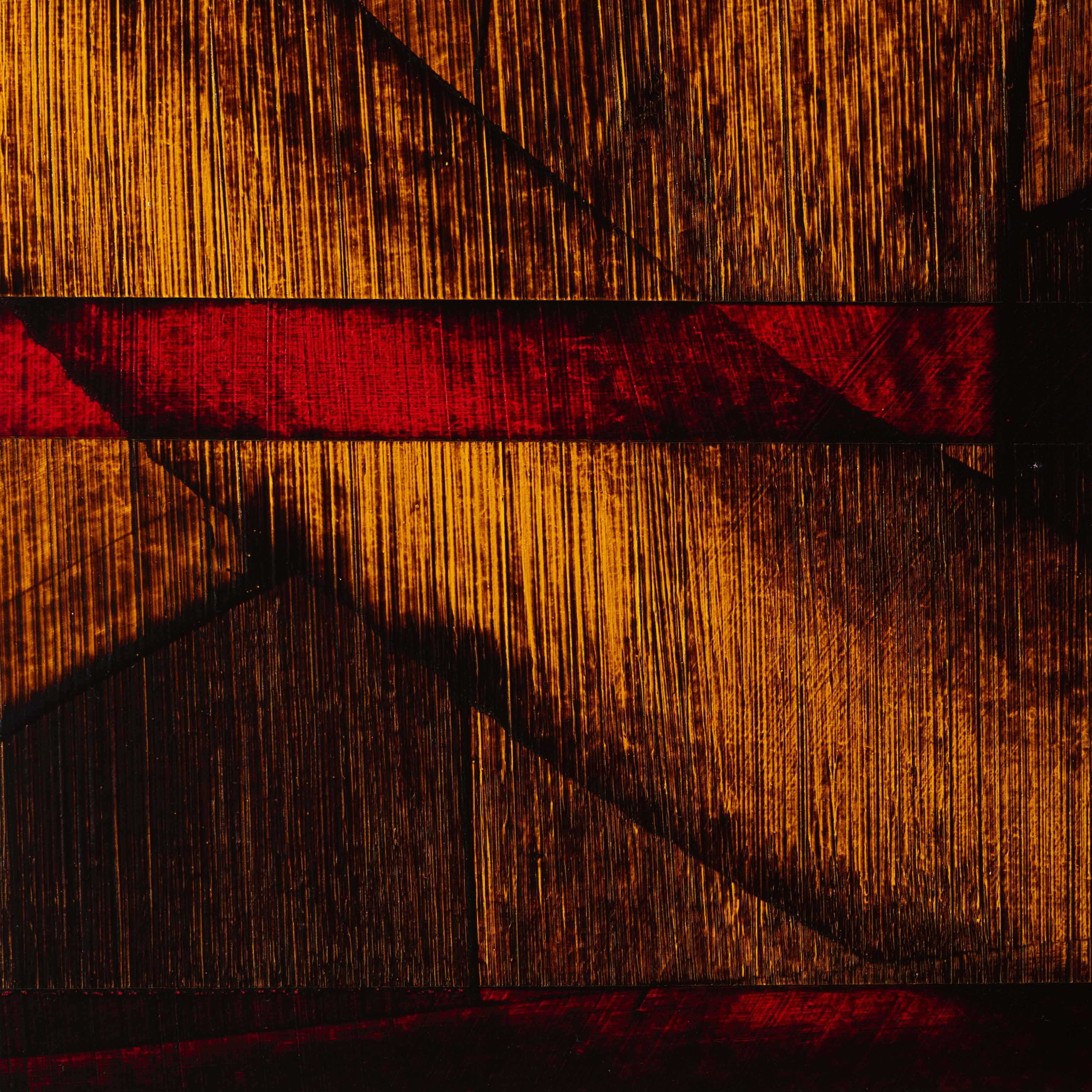 Acrylique, Brou de noix, vernis sur carton bois 20 x 20