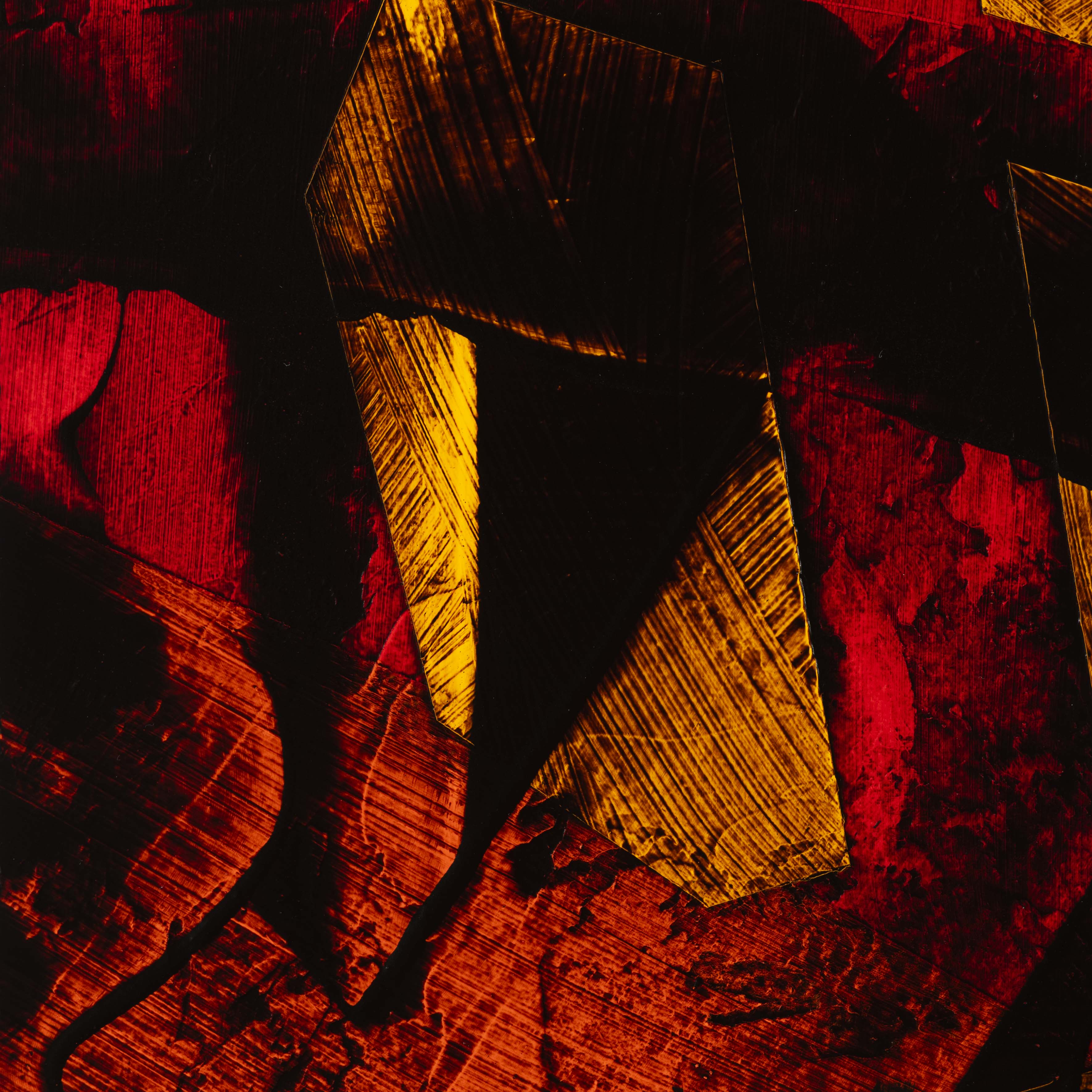 Acrylique, Brou de noix, vernis sur carton bois 20 x 20