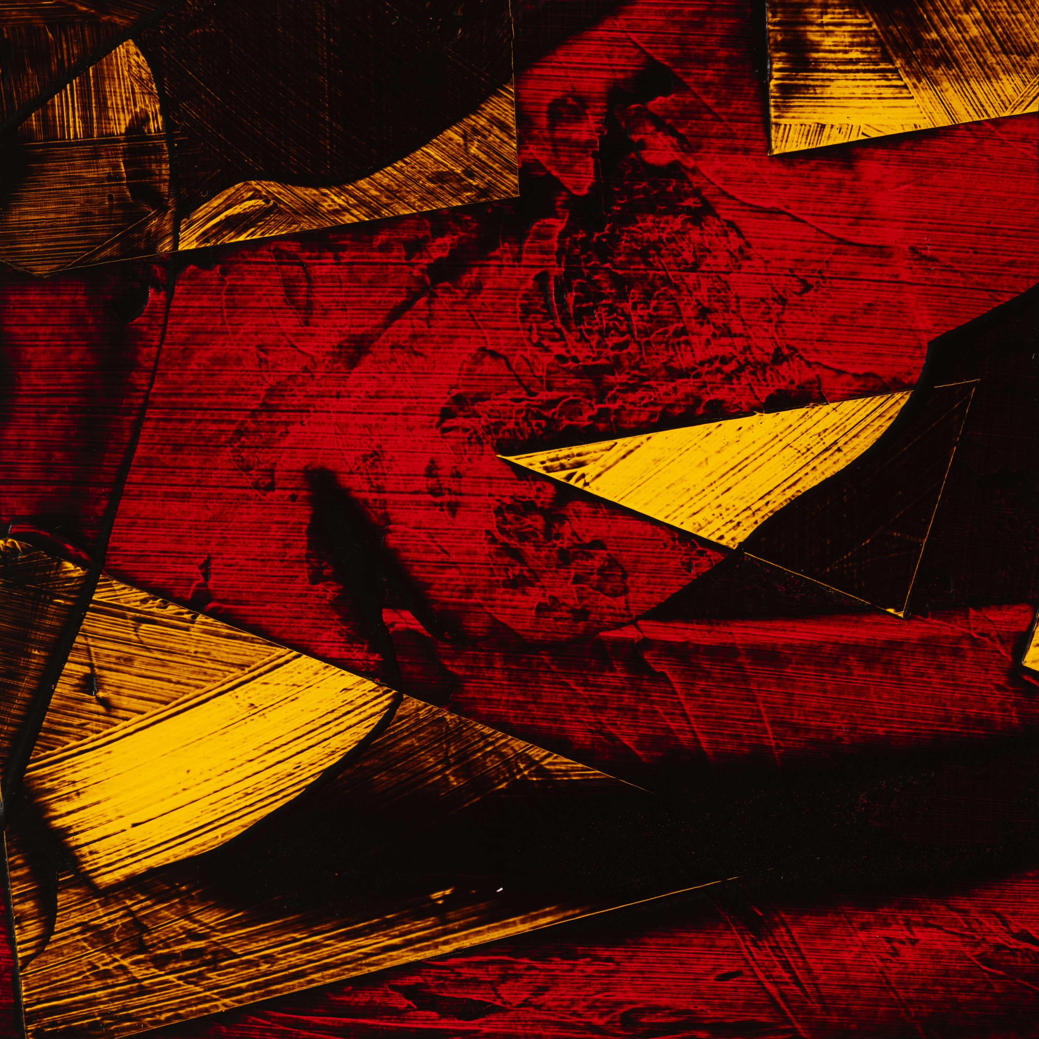 Acrylique, Brou de noix, vernis sur carton bois 20 x 20